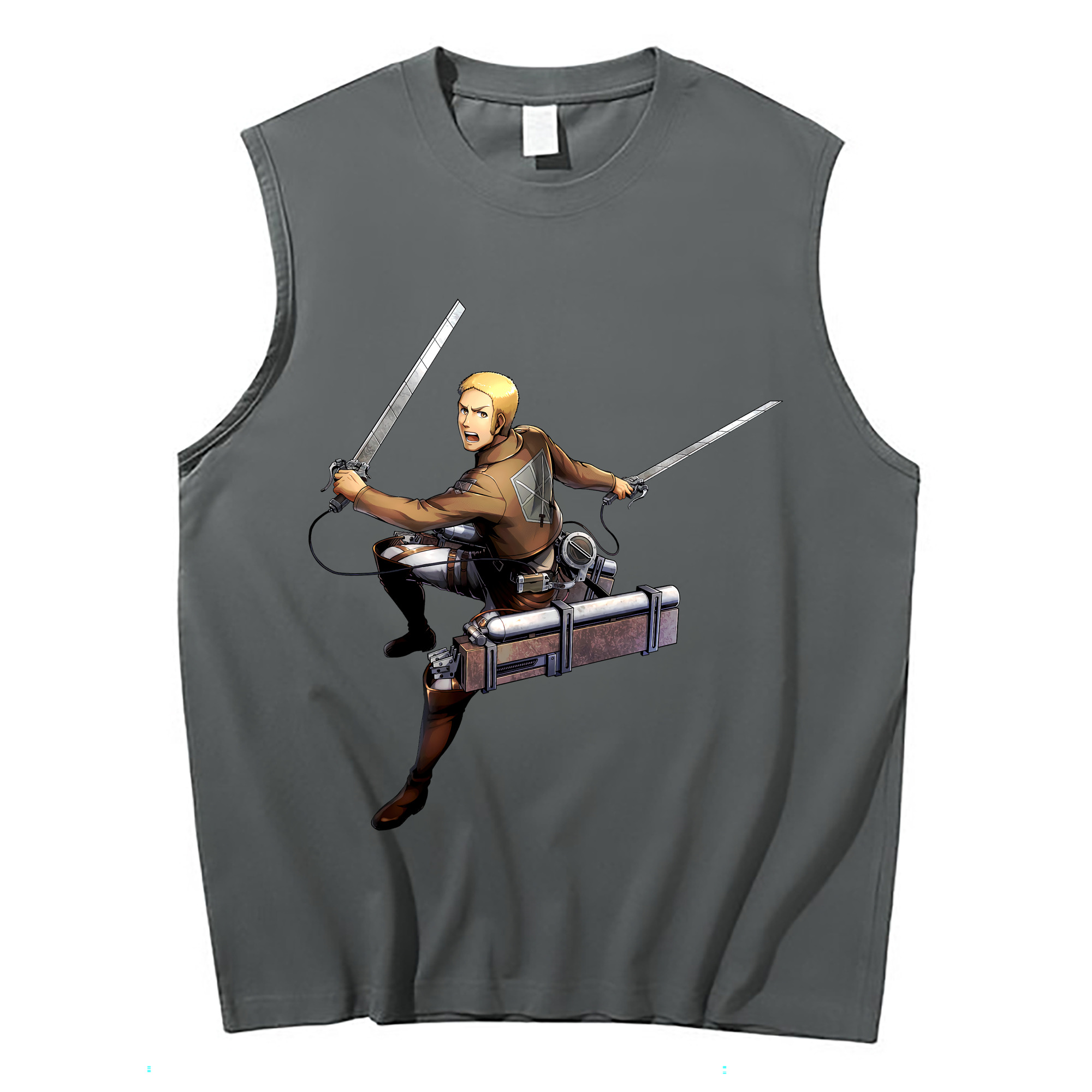 （画像用） 進撃の巨人 ライナー・ブラウン Attack on Titan Reiner Braun コットン100％タンクトップ（フロントプリント）